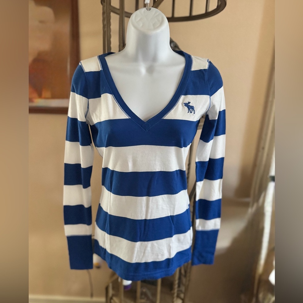 Vintage Y2K Abercrombie & Fitch Bella Swan Core Striped Baby Doll Style Top